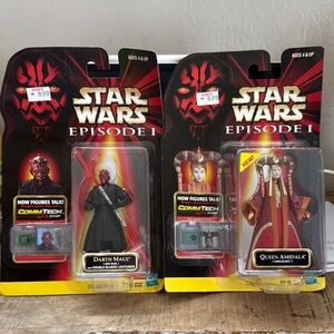 Star Wars Episode I Action Figures - Darth Maul & Queen Amidala